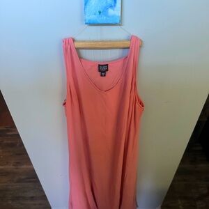 Eileen Fisher 100% silk dress. Salmon pink.